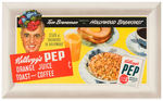 "TOM BRENEMAN SUGGESTS THE HOLLYWOOD BREAKFAST KELLOGG'S PEP" CEREAL STORE SIGN.