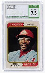 1974 TOPPS #70 DICK ALLEN CSG 7.5 NEAR MINT+.