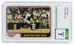 1974 TOPPS #105 CARLTON FISK (HOF) CSG 7 NEAR MINT.