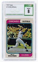 1974 TOPPS #110 BILLY WILLIAMS (HOF) CSG 8 NM/MINT.