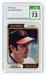 1974 TOPPS #160 BROOKS ROBINSON (HOF) CSG 7.5 NEAR MINT+.