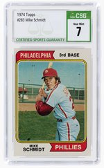 1974 TOPPS #283 MIKE SCHMIDT (HOF) CSG 7 NEAR MINT.