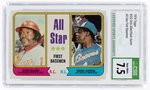 1974 TOPPS #332 DICK ALLEN/HANK AARON (HOF) ALL-STAR FIRST BASEMEN CSG 7.5 NEAR MINT+.