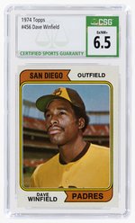 1974 TOPPS #456 DAVE WINFIELD (HOF) ROOKIE CARD CSG 6.5 EX/NM+.