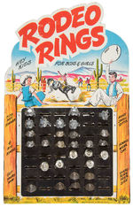 "RODEO RINGS" STORE DISPLAY CARD.