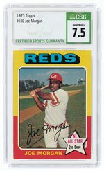 1975 TOPPS #180 JOE MORGAN (HOF) CSG 7.5 NEAR MINT+.