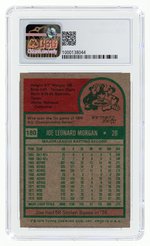 1975 TOPPS #180 JOE MORGAN (HOF) CSG 7.5 NEAR MINT+.