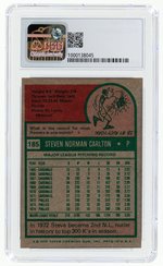 1975 TOPPS #185 STEVE CARLTON (HOF) CSG 6.5 EX/NM+.