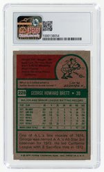 1975 TOPPS #228 GEORGE BRETT ROOKIE CARD (HOF) CSG 8 NM/MINT.