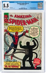 AMAZING SPIDER-MAN #3 JULY 1963 CGC 5.5 FINE- (FIRST DOCTOR OCTOPUS).