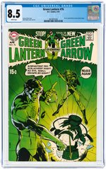 GREEN LANTERN #76 APRIL 1970 CGC 8.5 VF+ (GREEN LANTERN/GREEN ARROW STORIES BEGIN).