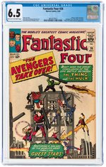 FANTASTIC FOUR #26 MAY 1964 CGC 6.5 FINE+ (THING VS. INCREDIBLE HULK).