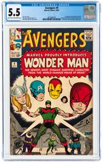 AVENGERS #9 OCTOBER 1964 CGC 5.5 FINE- (FIRST WONDER MAN).