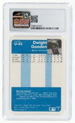 1984 FLEER UPDATE #U-43 DWIGHT GOODEN ROOKIE CARD CSG 3 VERY GOOD.