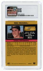 1991 LEAF GOLD #BC12 MIKE MUSSINA (HOF) ROOKIE CARD CSG 9 MINT.