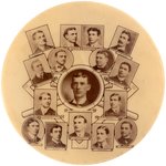1902 PHILADELPHIA ATHLETICS AMERICAN LEAGUE CHAMPIONS TEAM BUTTON W/HOF'ERS MACK/PLANK/WADDELL.