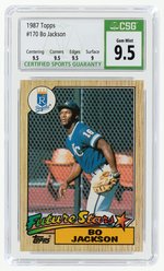 1987 TOPPS #170 BO JACKSON ROOKIE CARD CSG 9.5 GEM MINT.