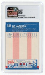 1987 FLEER #369 BO JACKSON ROOKIE CARD CSG 8 NM/MINT.