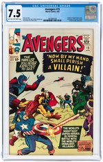 AVENGERS #15 APRIL 1965 CGC 7.5 VF-.