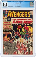 AVENGERS #5 MAY 1964 CGC 6.5 FINE+.