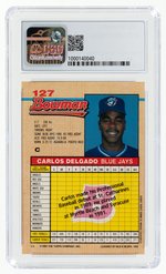 1992 BOWMAN #127 CARLOS DELGADO ROOKIE CARD CSG 8.5 NM/MINT+.