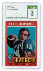 1971 TOPPS #10 LANCE ALWORTH (HOF) CSG 8 NM/MINT.