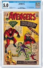 AVENGERS #2 NOVEMBER 1963 CGC 5.0 VG/FINE.