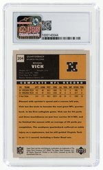 2001 UPPER DECK VINTAGE #204 MICHAEL VICK ROOKIE CARD CSG 9 MINT.