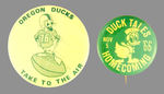 DONALD OREGON DUCKS BUTTON PAIR.