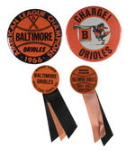 '60s BALTIMORE ORIOLES BUTTON LOT (4).