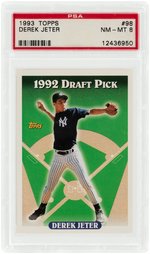 1993 TOPPS #98 DEREK JETER ROOKIE (HOF) PSA 8 NM-MT.