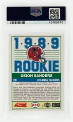 1989 SCORE #246 DEION SANDERS (HOF) ROOKIE CARD PSA 9 MINT.