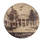 "ILLINOIS OMAHA, 1898" TRANS-MISSISSIPPI EXPO REAL PHOTO BUTTON.