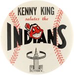 1954 CLEVELAND INDIANS AMERICAN LEAGUE CHAMPIONS "KENNY KING'S RESTAURANTS" VARIETY BUTTON.