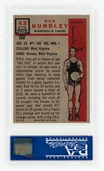 1957 TOPPS #43 ROD HUNDLEY ROOKIE CARD PSA 6 EX-MT.