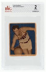 1948 BOWMAN #69 GEORGE MIKAN (HOF) ROOKIE CARD BVG 2 GOOD.