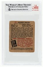 1948 BOWMAN #69 GEORGE MIKAN (HOF) ROOKIE CARD BVG 2 GOOD.