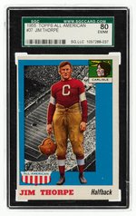 1955 TOPPS ALL-AMERICAN #37 JIM THORPE (HOF) SGC 80 EX/NM.