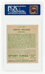 1933 GOUDEY SPORT KINGS GUM #35 KNUTE ROCKNE ROOKIE CARD PSA 7 NM.