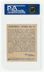 1935 NATIONAL CHICLE #9 KNUTE ROCKNE PSA 6 (OC) EX-MT.