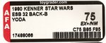 STAR WARS: THE EMPIRE STRIKES BACK - YODA 32 BACK-B AFA 75 EX+/NM.