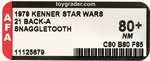 STAR WARS - SNAGGLETOOTH 21 BACK-A AFA 80+ NM.