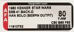 STAR WARS: THE EMPIRE STRIKES BACK - HAN SOLO (BESPIN OUTFIT) 41 BACK-D AFA 80 Y-NM.