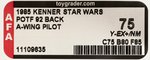 STAR WARS: THE POWER OF THE FORCE - A-WING PILOT 92 BACK AFA 75 Y-EX+/NM.