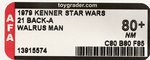 STAR WARS - WALRUS MAN 21 BACK-A AFA 80+ NM.