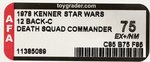 STAR WARS - DEATH SQUAD COMMANDER 12 BACK-C AFA 75 EX+/NM.