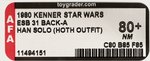 STAR WARS: THE EMPIRE STRIKES BACK - HAN SOLO (HOTH OUTFIT) 31 BACK-A AFA 80+ NM.