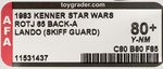 STAR WARS: RETURN OF THE JEDI - LANDO CALRISSIAN (SKIFF GUARD DISGUISE) 65 BACK-A AFA 80+ Y-NM.