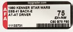 STAR WARS: THE EMPIRE STRIKES BACK - AT-AT DRIVER 41 BACK-E AFA 75 EX+/NM.