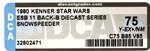 STAR WARS: THE EMPIRE STRIKES BACK - REBEL ARMORED SNOWSPEEDER 11 BACK-B DIE-CAST DCA 75 Y-EX+/NM.